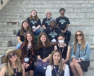 Students pose with their advisors and MESA staff at the MESA USA Nationals Engineering and Design Competition 2023